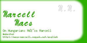 marcell macs business card